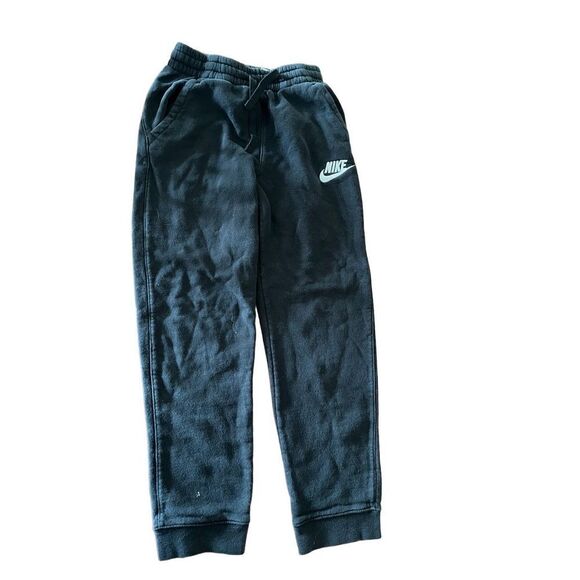 Nike Sweatpants Joggers Training Black Size L kids Cuffed - Picture 1 of 5